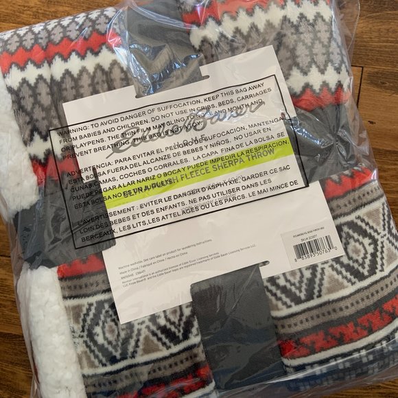 Eddie Bauer Ivory Geometric Sycamore Throw - Picture 2 of 2